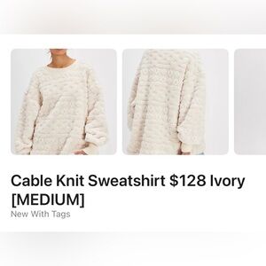 FP Movement by Free People Cream Cable Knit Sweater